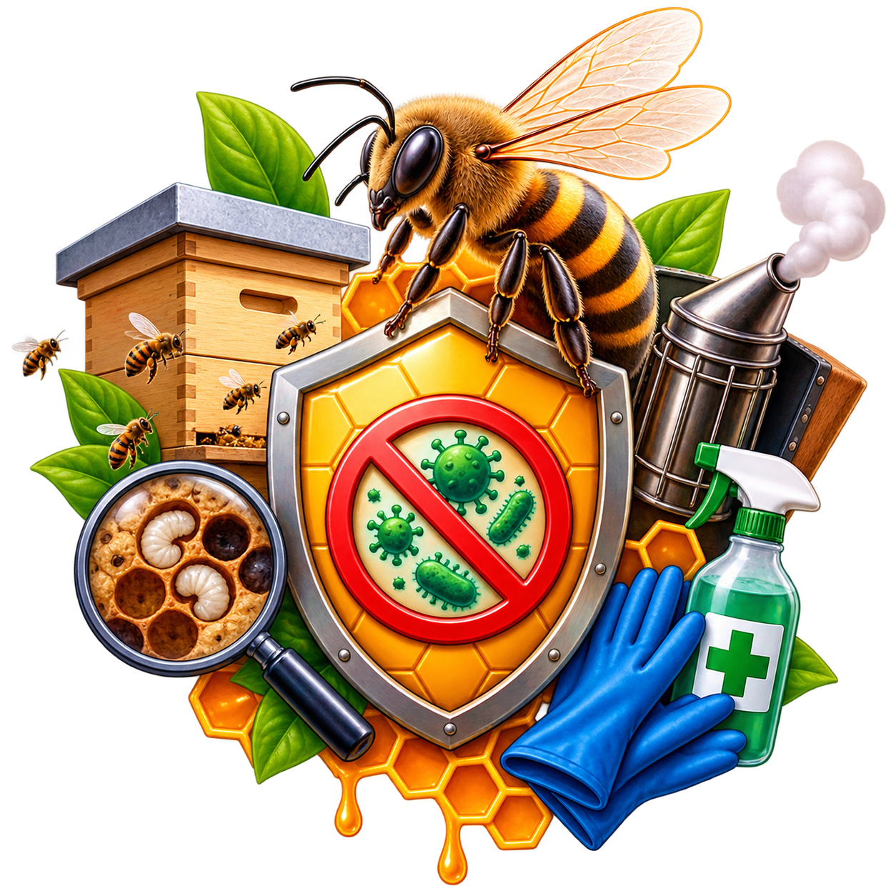 🐝 چگونه از گسترش بیماری بین کندوها جلوگیری کنیم؟
